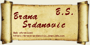 Brana Srdanović vizit kartica